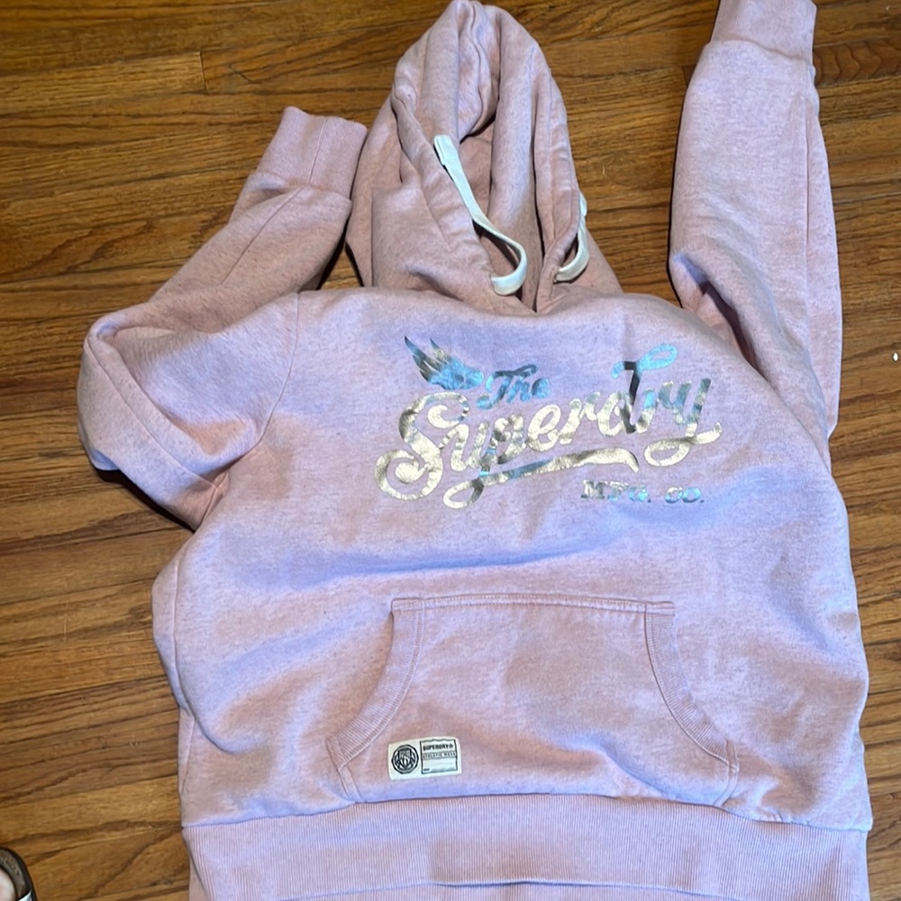 Super dry pink hoodie